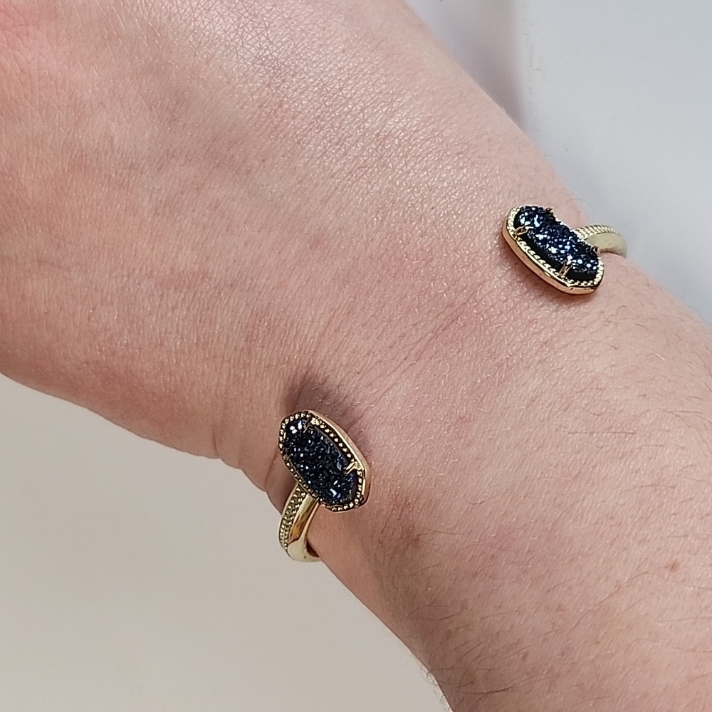 Elton Blue Drusy Kendra Scott Cuff Braclet